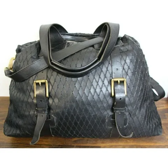 XL AMAZING JAS MB IBW LTD LONDON BLACK GENUINE LEATHER TOTE SHOULDER BAG HANDBAG